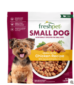 Freshpet Healthy & Natural Grain Free Small Dogs/Breeds Dog Food, Fresh Chicken Recipe
