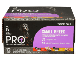 Pure Balance Pro+ Turkey Stew & Chicken Stew Wet Dog Food for Small Breeds, Grain Free, 3.5 oz Cups (12 Pack)