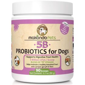 Probiotics for Dogs & Puppies Extra Strength 9 Species 5 Billion CFU per Scoop of Dog Probiotics and Digestive Enzymes for Dogs Support Fiber for
