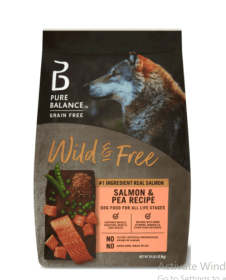 Pure Balance Wild & Free Salmon & Pea Recipe Dry Dog Food, Grain-Free, 24 lbs