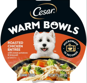 Cesar Warm Bowls Wet Dog Food Roasted Chicken EntrÃ©e, 2.7 Oz. Tray (flex370411Ent: Cesar Warm Bowls Wet Dog)